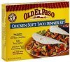 Old El Paso chicken soft taco dinner kit Calories