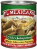 El Mexicano chiles jalapenos whole peppers Calories