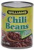 Williams chili beans, mild Calories