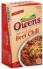 Owens chili beef, original Calories