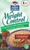 Quaker cinnamon weight control instant oatmeal Calories