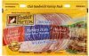Foster Farms club sandwich variety pack thin sliced Calories