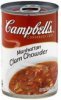 Campbells condensed soup manhattan clam chowder Calories