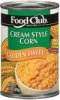 Food Club corn cream style golden sweet Calories