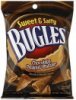 Bugles corn snack crispy, sweet & salty, chocolate peanut butter Calories