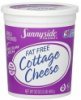 Sunnyside Farms cottage cheese fat free Calories