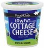 Food Club cottage cheese small curd, 1% milkfat, low fat Calories
