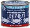 Sigma Supreme crabmeat pasteurized Calories