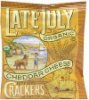 Late July crackers bite size, organic, cheddar cheese Calories