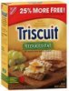 Triscuit crackers wheat, baked whole grain, reduced fat Calories