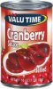 Valu Time cranberry sauce jellied Calories