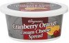 Wegmans cream cheese spread cranberry orange Calories