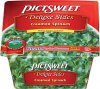 Pictsweet creamed spinach deluxe sides Calories