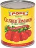Pope crushed tomatoes in heavy puree Calories