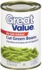 Great Value cut green beans Calories