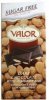 Valor Chocolates dark chocolate bar with almonds Calories