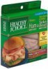 Healthy Choice deli meat sliced, honey ham and honey roasted and smoked turkey breast sliced Calories