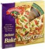 Hannaford deluxe pizza bake & rise crust, roasted vegetable Calories