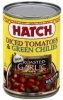 Hatch diced tomatoes & green chilies with roasted garlic, medium Calories