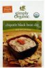 Simply Organic dip mix chipotle black bean Calories