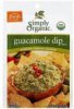 Simply Organic dip mix guacamole Calories