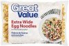 Great Value egg noodles extra wide Calories