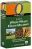 O Organics elbow macaroni whole wheat, organic Calories