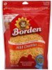 Borden finely shredded cheese mild cheddar Calories