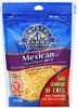 Crystal Farms finely shredded cheese taco cheese blend, mexican style Calories