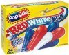 Popsicle flavored juice ice pops red, white & blue Calories