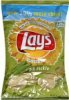 Lays flavored potato chips dill pickle Calories