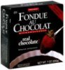 Swiss Knight fondue au chocolat semi-sweet chocolate Calories