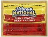Hebrew National franks beef, bun length Calories