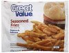 Great Value fries seasoned Calories