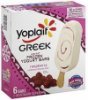 Yoplait frozen yogurt bars low fat, greek, raspberry Calories