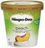 Haagen Dazs frozen yogurt low fat, peach Calories