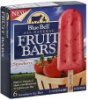 Blue Bell fruit bars ice, strawberry Calories