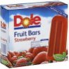 Dole fruit bars strawberry Calories