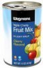 Wegmans fruit mix triple cherry in light syrup, cherry flavored Calories