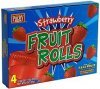 Purity Foods fruit rolls strawberry Calories