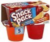 Snack Pack gel snacks sugar free, strawberry, orange Calories