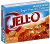 Jell-o gelatin dessert low calorie, sugar free, orange Calories