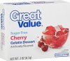 Great Value gelatin dessert sugar free cherry Calories