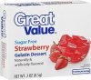 Great Value gelatin dessert sugar free strawberry Calories