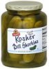 ShopRite gherkins kosher dill, fresh pack Calories
