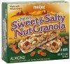 Meijer granola bars chewy sweet & salty nut, almond Calories