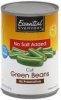 Essential Everyday green beans cut, no salt added Calories