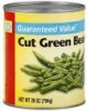 Guaranteed Value green beans cut Calories