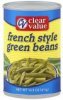 Clear Value green beans french style Calories