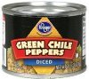Kroger green chile peppers diced Calories